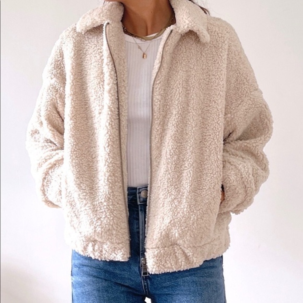 Michael Star Sherpa Zip Up Jacket